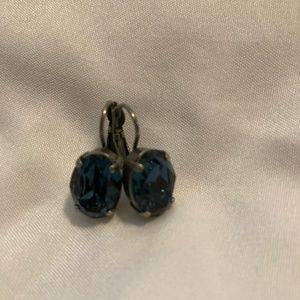 Sabika STAR DENIM Small Oval Drop Earrings